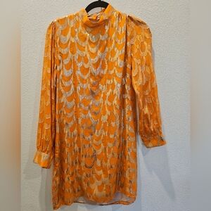 DELFI Collective Mock Neck Open Back Mini Dress Size M